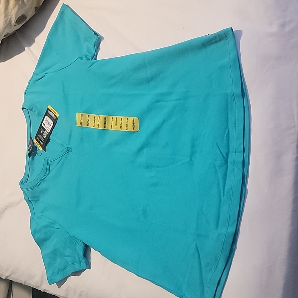Eddie Bauer medium turquoise v-neck women's shirt